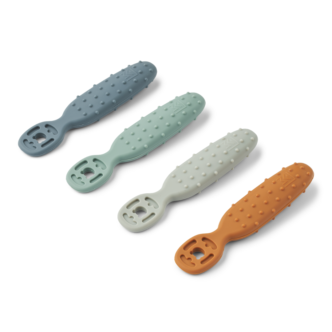Liewood Caelia Baby Læringsskeer  -pak Whale Blue Multi Mix