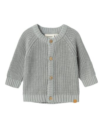 Lil Atelier Emlen Lin Knit Cardigan Limestone 56 Cm
