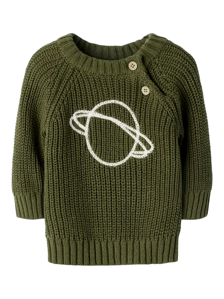Lil Atelier Emlen Sweater Winter Moss 80