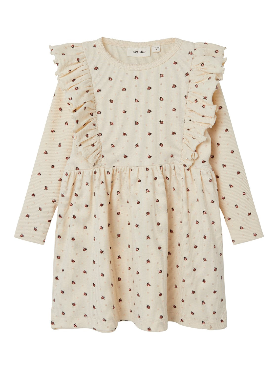 Lil Atelier Gago Dress Med Mariehøne Baked Clay 92 Cm