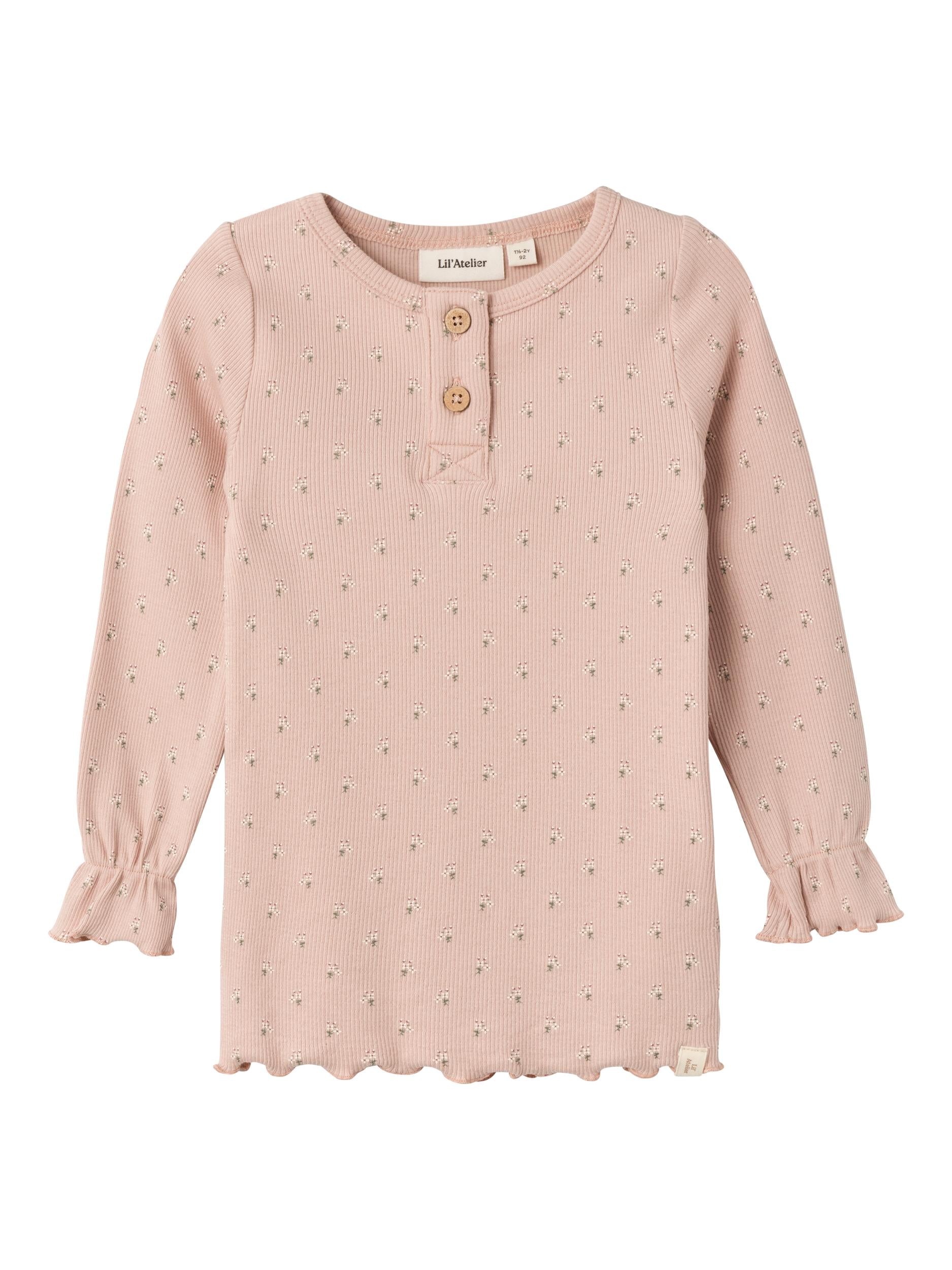 Lil Atelier Gago Fia Slim Shirt Rose Dust 92 Cm