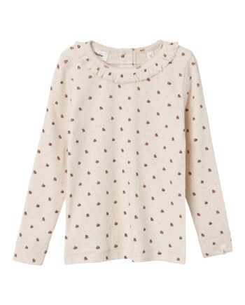 Lil Atelier Gago Slim Top Med Mariehøne Baked Grey 92 Cm