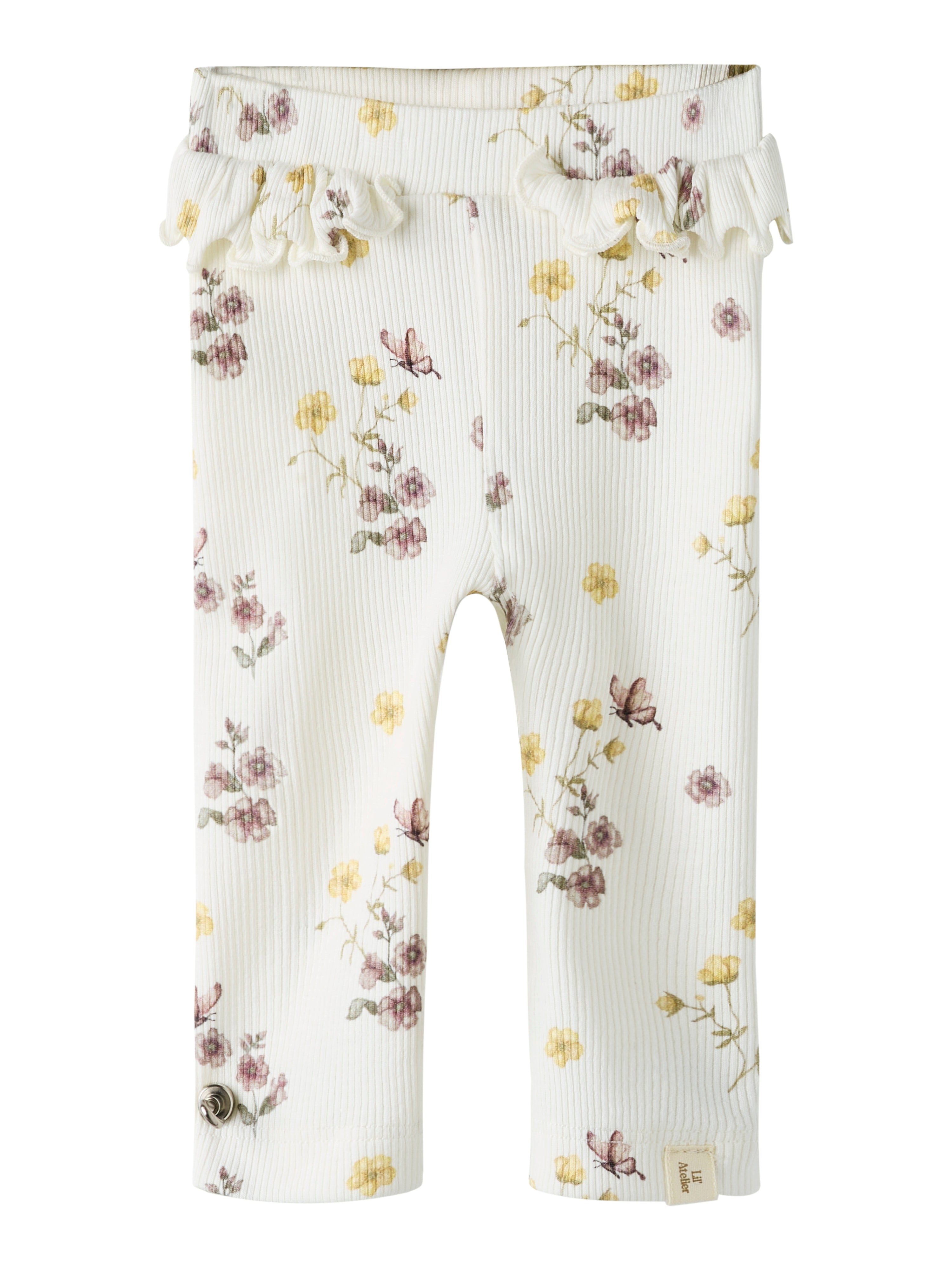 Lil Atelier Gavo Efi Slim Leggings Noos Coconut Milk Flower Mix 56 Cm