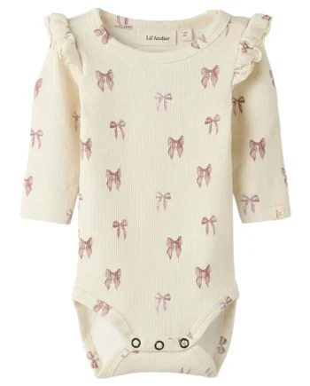 Lil  Atelier Gavo Slim Langærmet Body  Turtledove 80