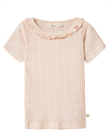 Lil Atelier Hulla Hua Ss Slim Top Peach Whip 92 Cm
