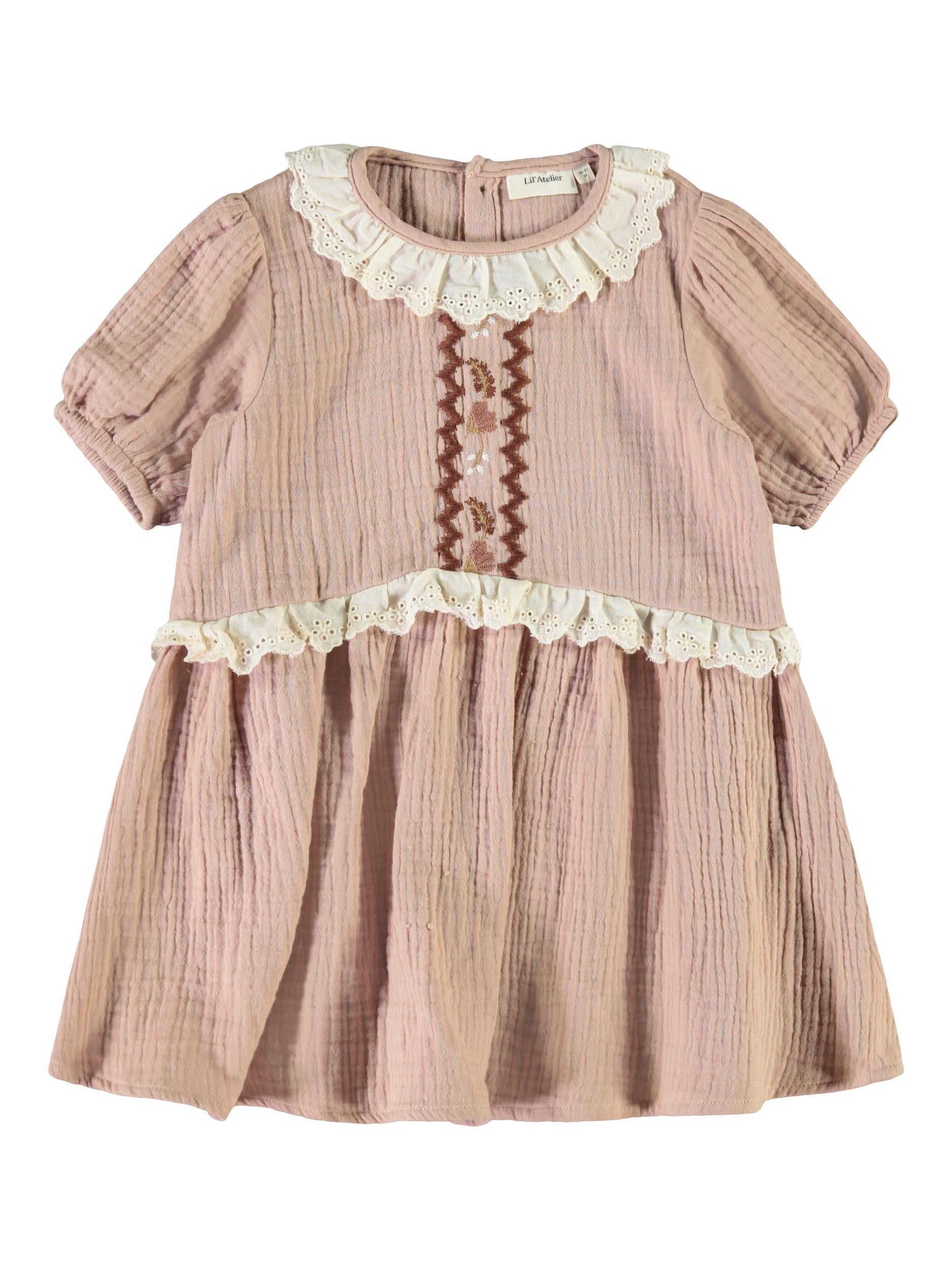 Lil Atelier Kjole Silvia Dress Roebuck 116 Cm     år