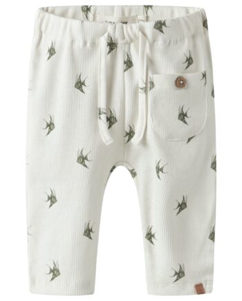 Lil Atelier Lavo Eko Loose Pants Coconut Milk Fish 56 Cm