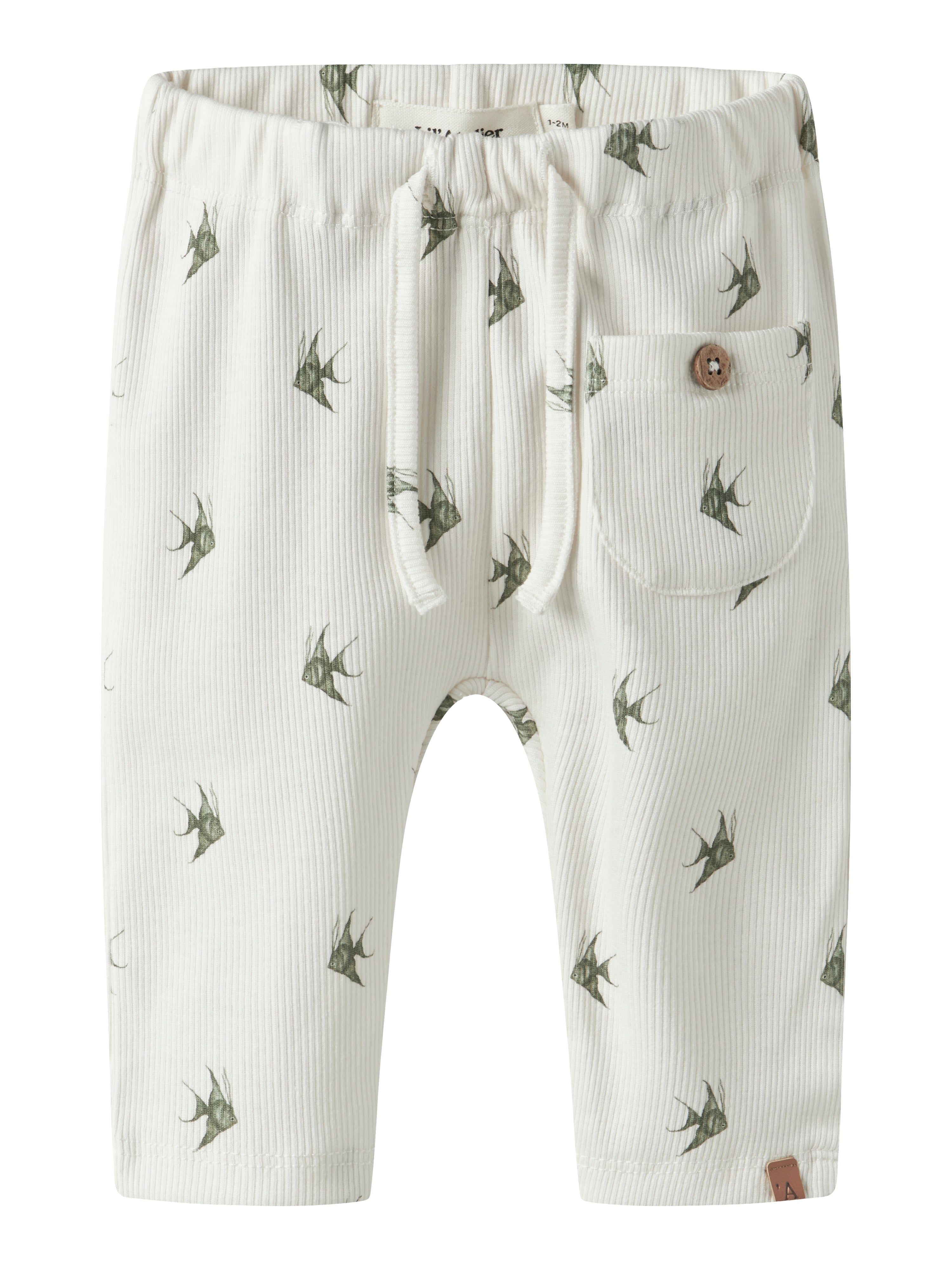 Lil Atelier Lavo Eko Loose Pants Coconut Milk Fish 56 Cm