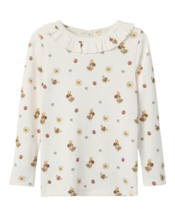Lil Atelier Lavo Loa Slim Top Coconut Milk 92 Cm