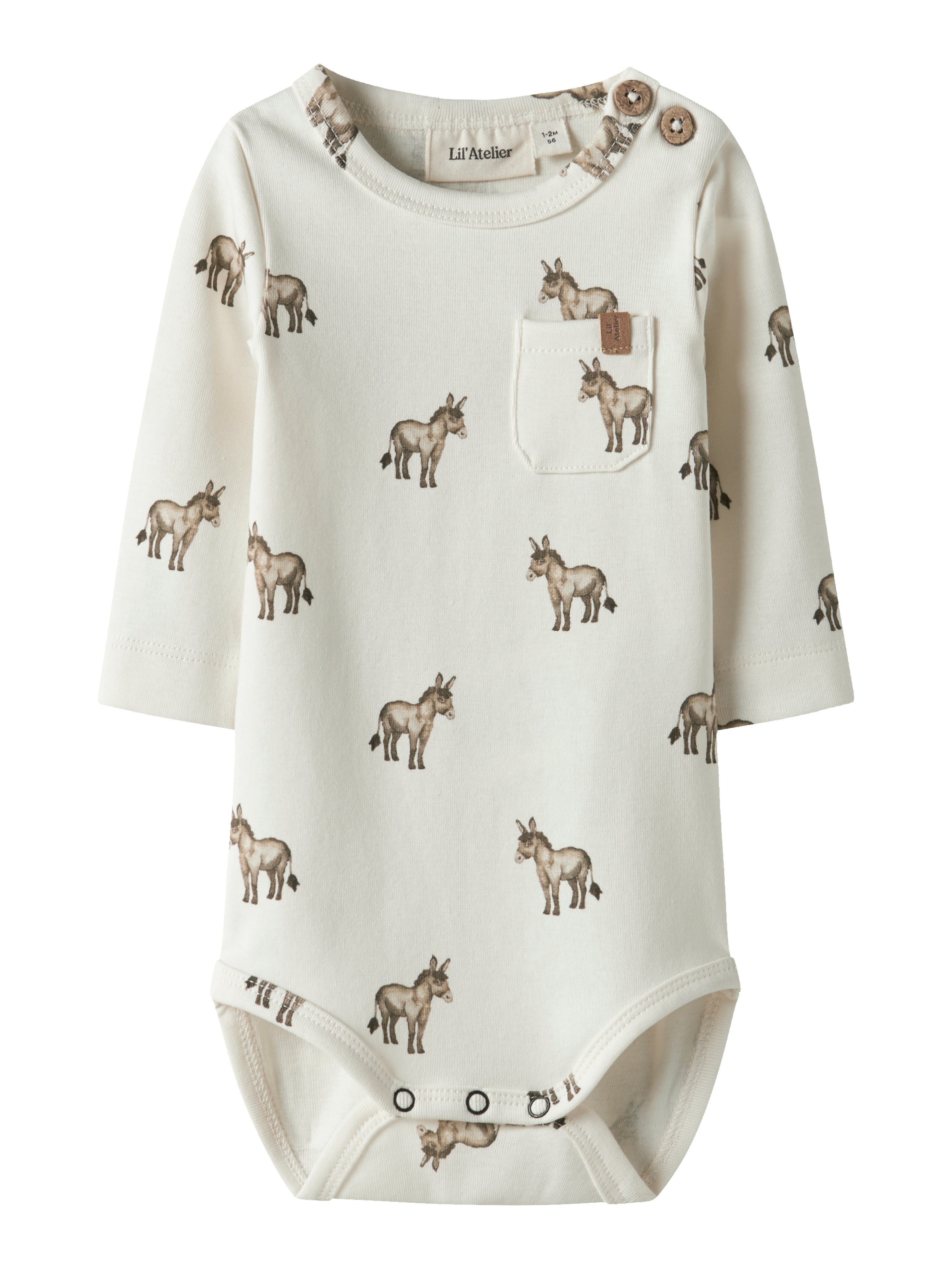 Lil Atelier Layo Sev Ls Slim Body Coconut Milk Donky 56 Cm