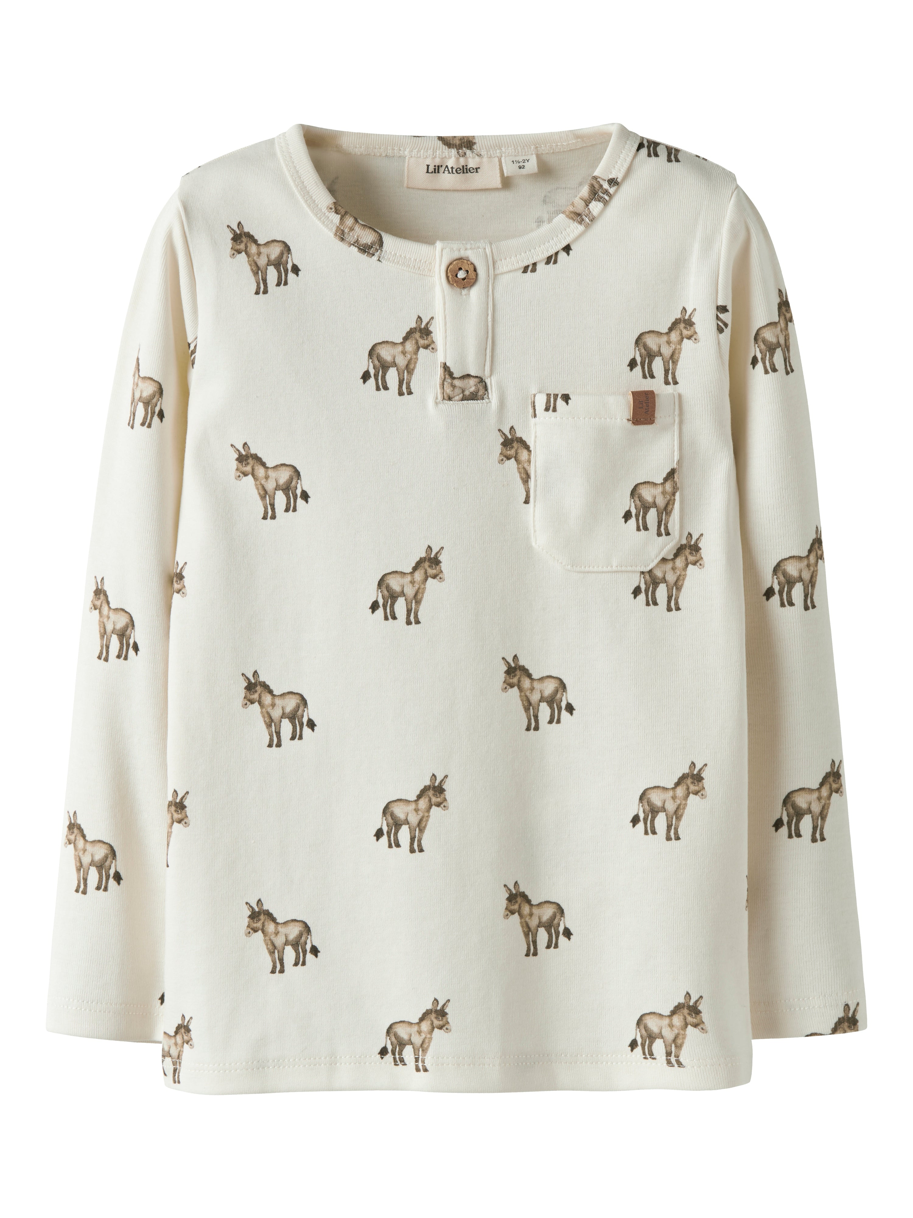 Lil Atelier Layo Sio Ls Slim Top Coconut Milk Donky 92 Cm
