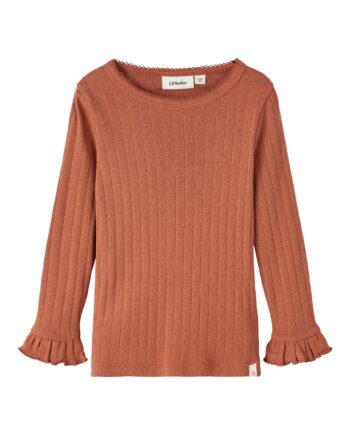Lil Atelier Rachel Slim Poientelle Bluse Baked Glay 92 Cm