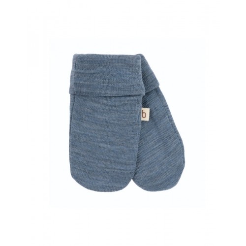 Luffer 100 økologisk Merino Uld Til Baby Og Børn 50 56 Blue Melange