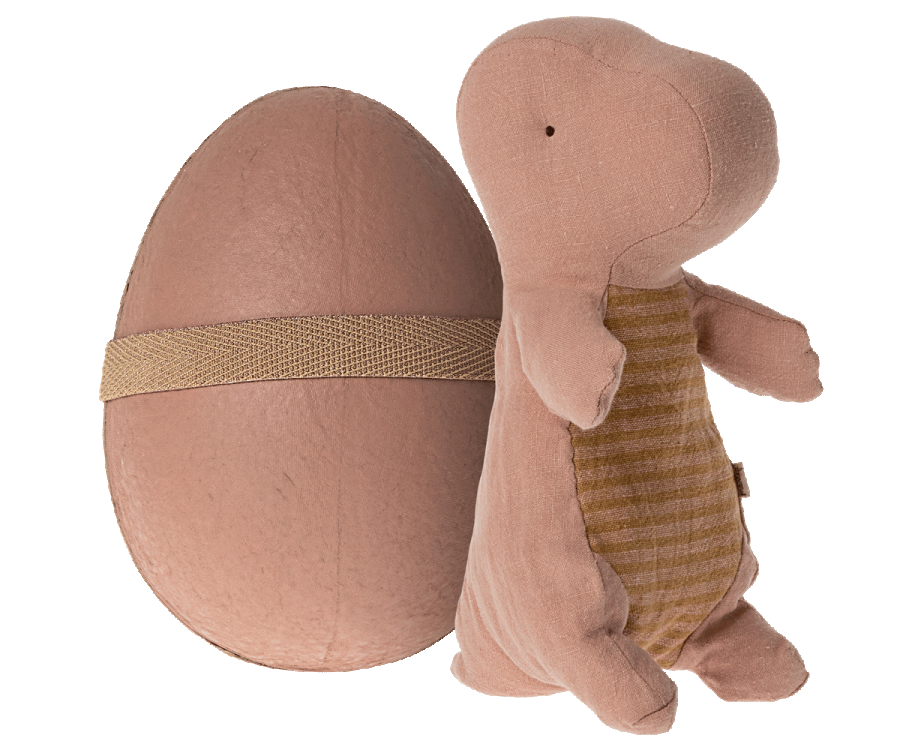 Maileg Dinosauræg Med Dino Bamse Gammel Rosa