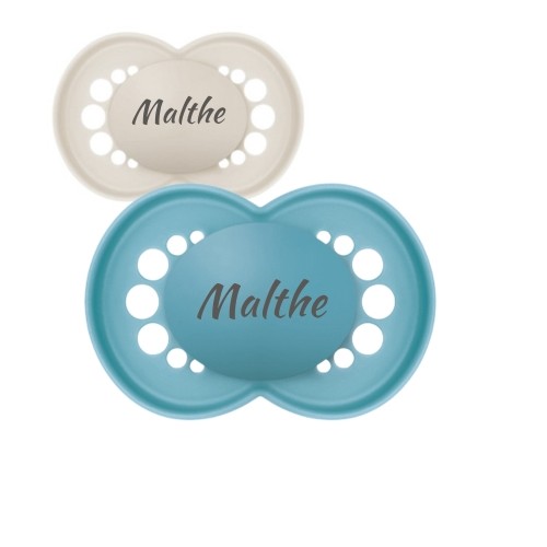 Mam Original  Str     16-36 Mdr  Symmetrisk Silikone  Sutter Med Navn