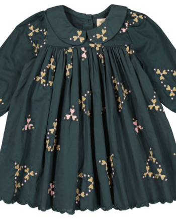 Marmar Dulla Light Embroidery Dress Deep Forest Hearts 68 Cm    -  Mdr