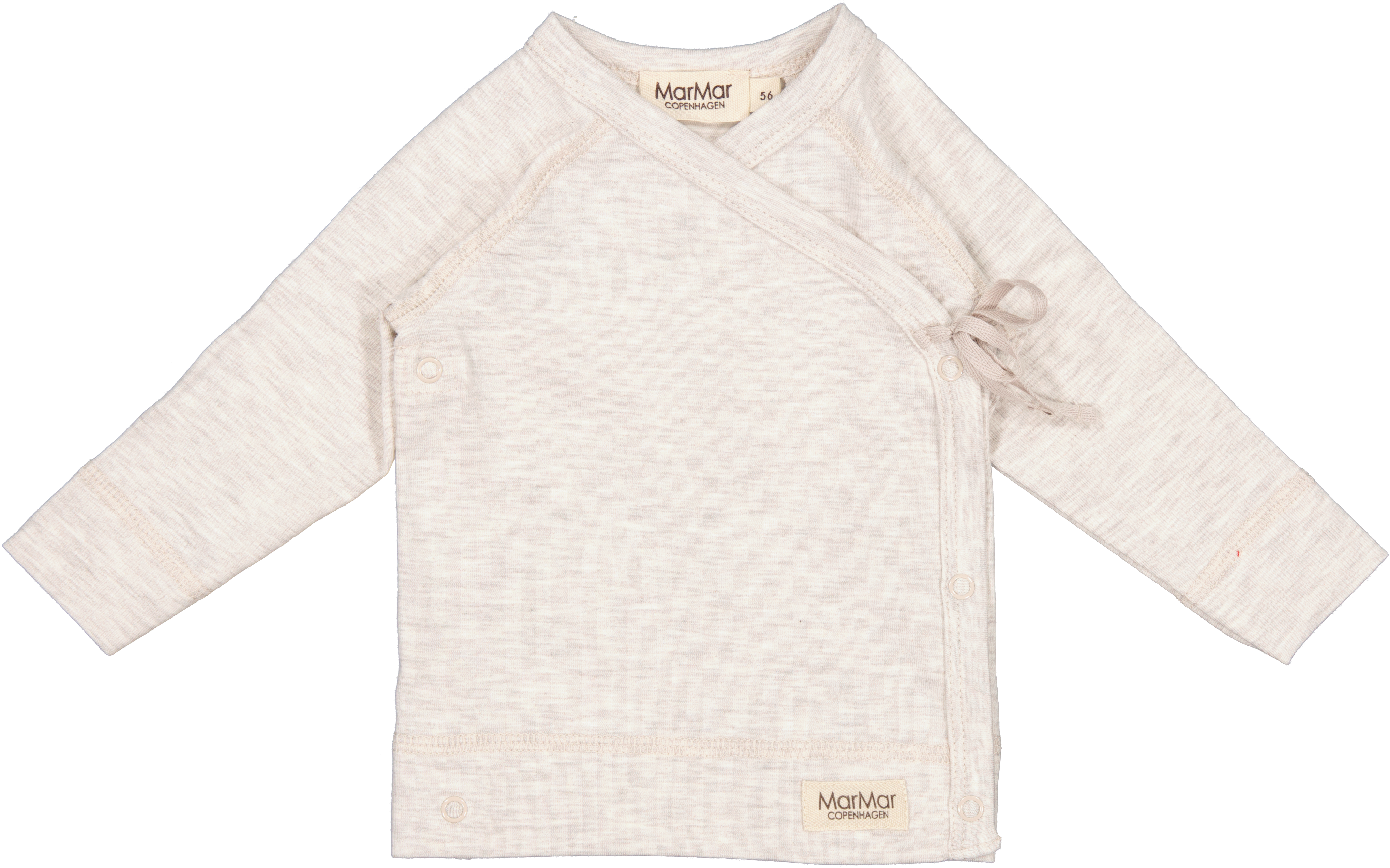 Marmar Tut Wrap Bluse Beige Melange 50 Cm