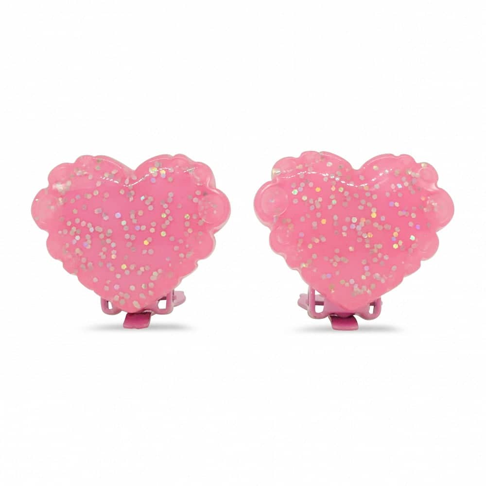 Milk Soda Clips øreringe Jelly Hjerte Pink