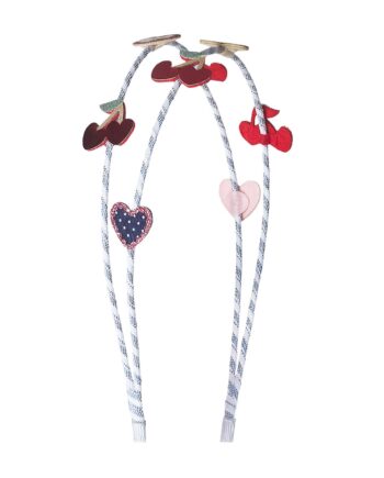 Mimi   Lula Dobbelt Hårbøjle Red Cherries Mon Cheri