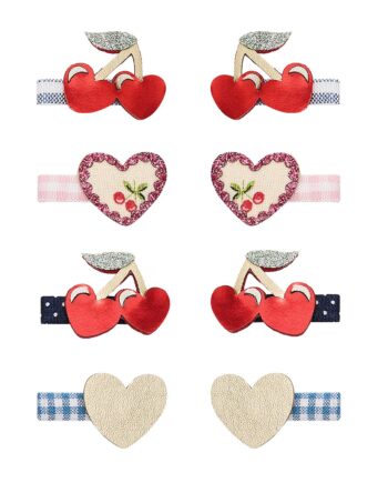 Mimi   Lula   Hårclips Mini Red Cherries Mon Cheri