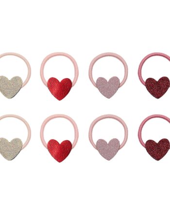Mimi   Lula   Hårelastikker Mini Heart Valentines