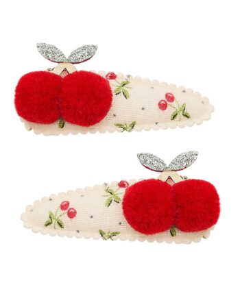 Mimi   Lula   Hårspænder Pom Pom Cherries Mon Cheri
