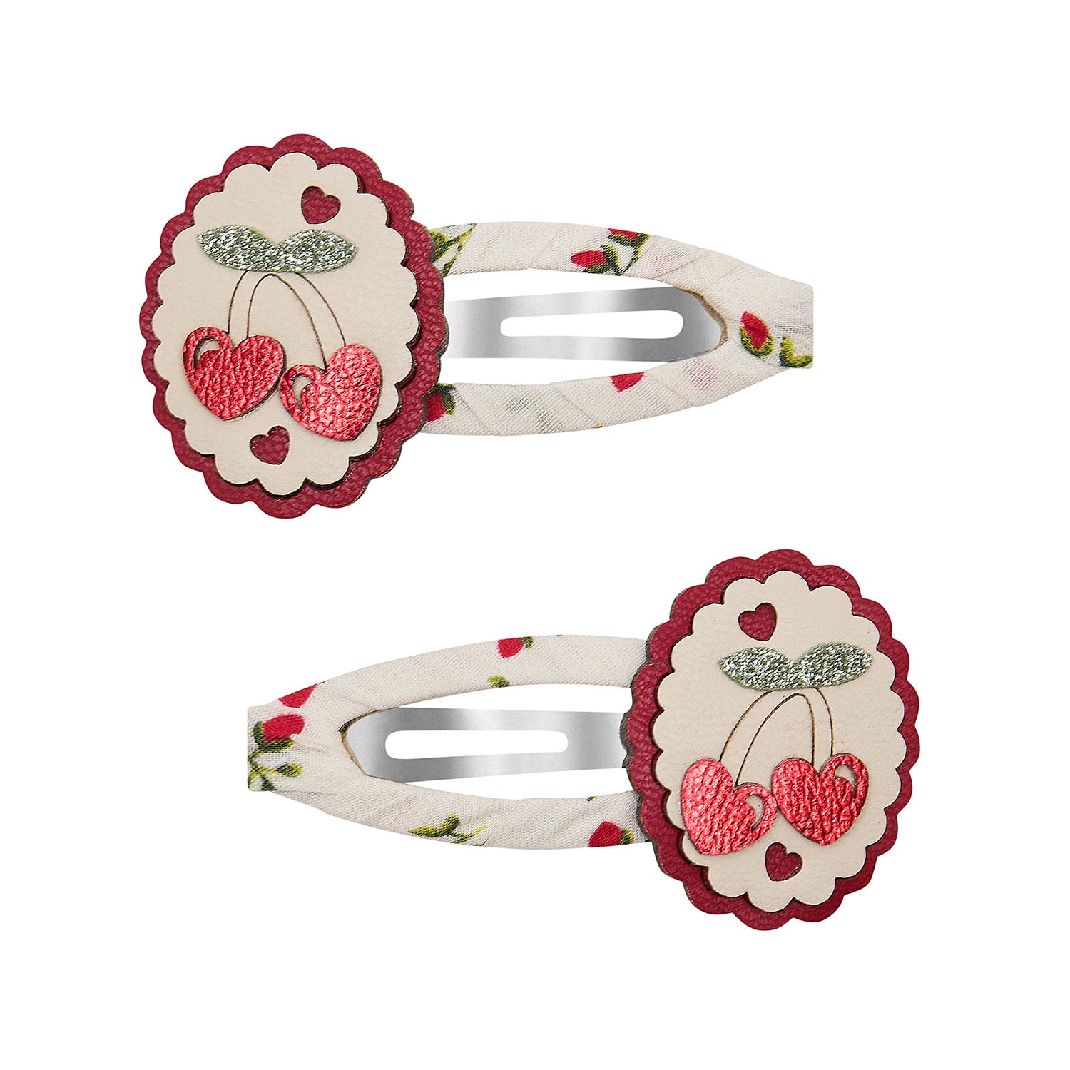 Mimi   Lula   Hårspænder Scallop Framed Cherries Mon Cheri
