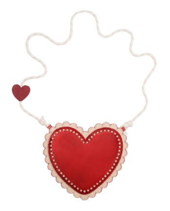 Mimi   Lula Skuldertaske Scalloped Heart Valentines