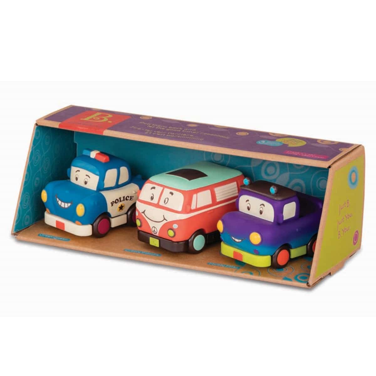 Mini Træk Og Slip Biler Politi  Rugbrød Og Pickup    Toys