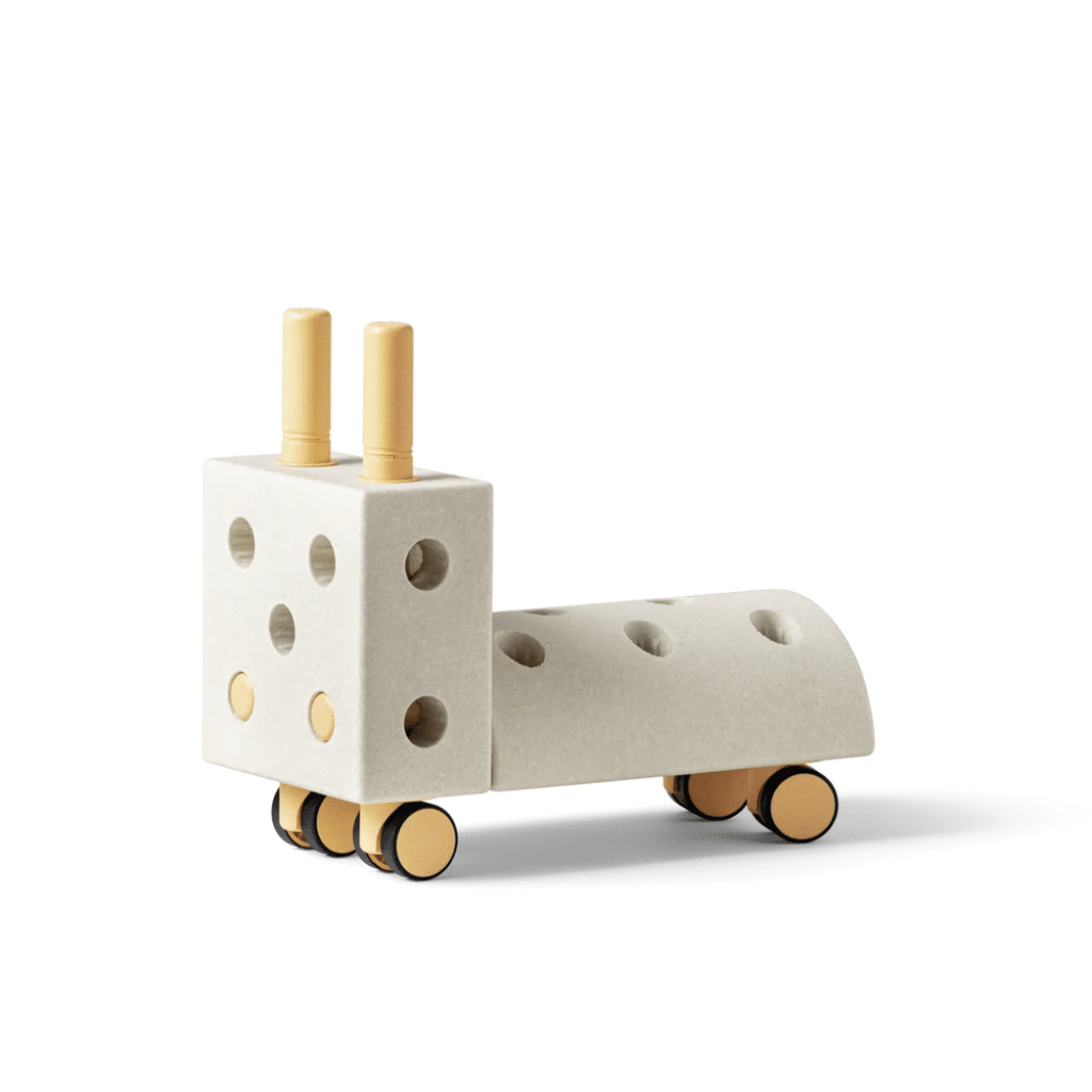 Modu Tiny Ride Lille Gåbil Sand Grey   Honey Yellow