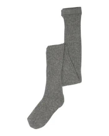 Mp Denmark Basic Rib Strømpebukser Grey 140