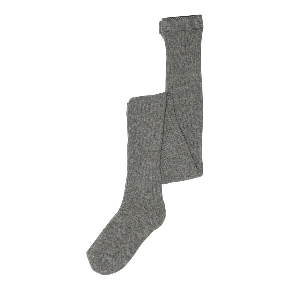 Mp Denmark Basic Rib Strømpebukser Grey 140
