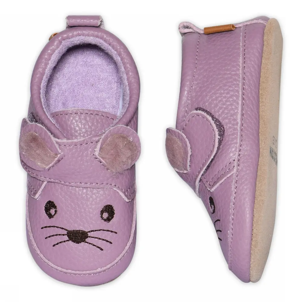 Musse Læder Slippers Heather Mauve 26 27
