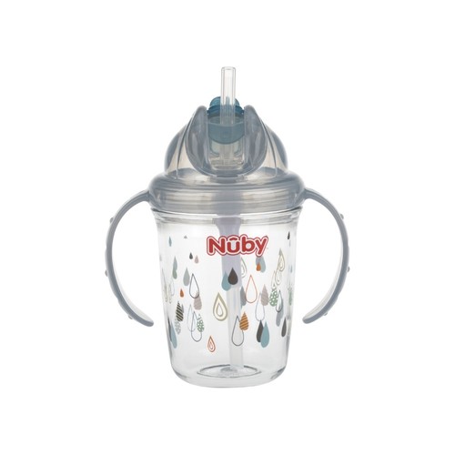 Nüby  Flip-it Kop Med Sugerør  12  Mdr  Grey