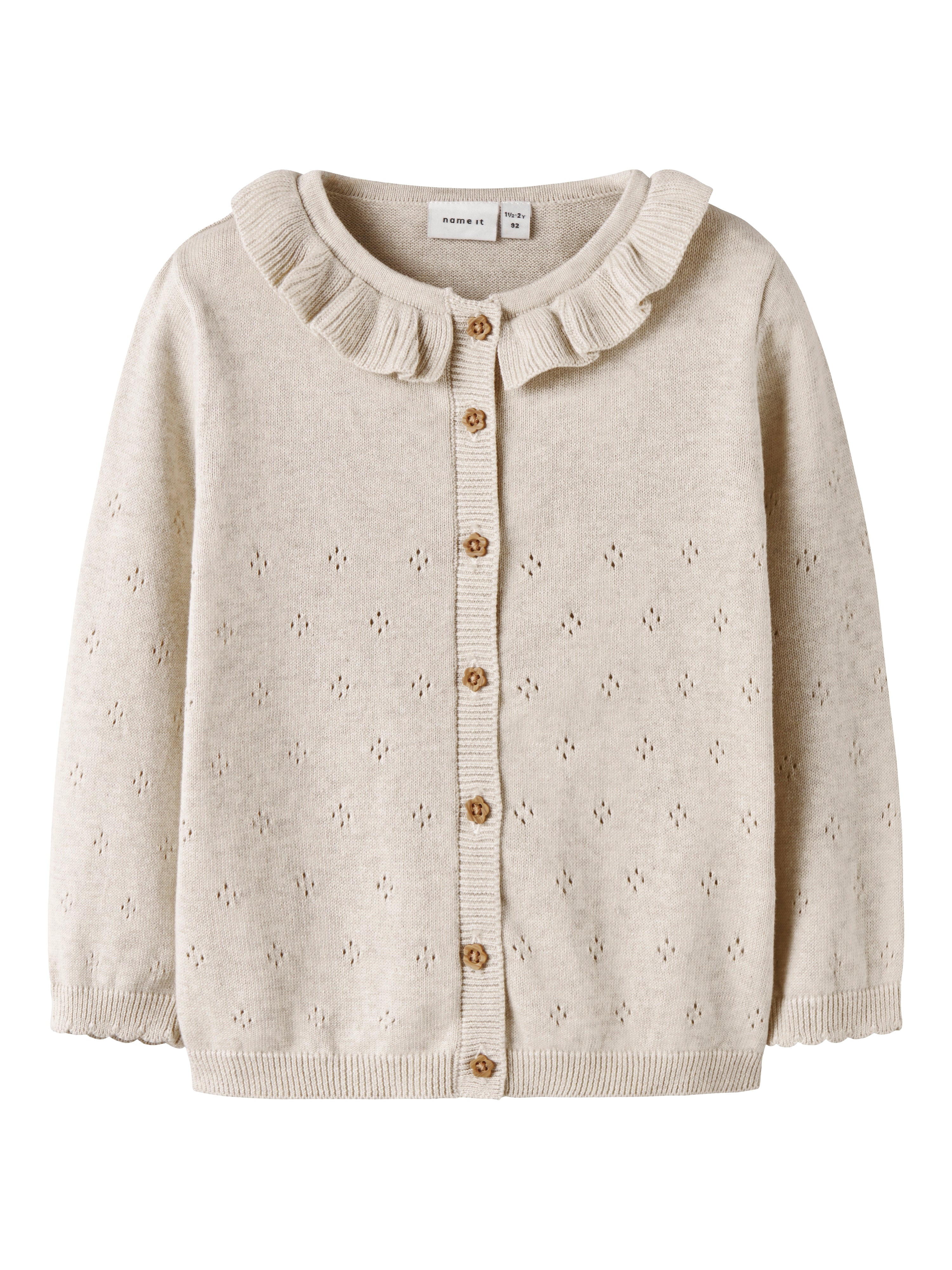 Name It Diame Ls Knit Cardigan Peyote Melange 92 Cm