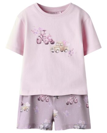 Name It Helga Shorts Sæt Cameo Pink Elderberry Shorts 92 Cm