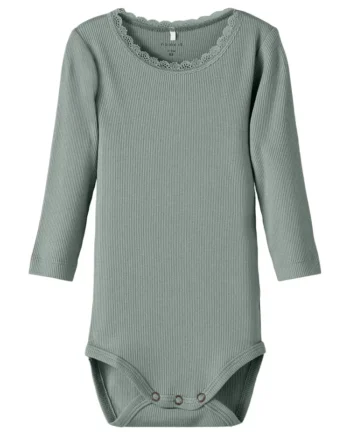 Name It Kab Langærmet Body Slate Gray 86