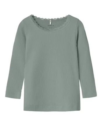 Name It Kab Langærmet Top Slate Gray 110
