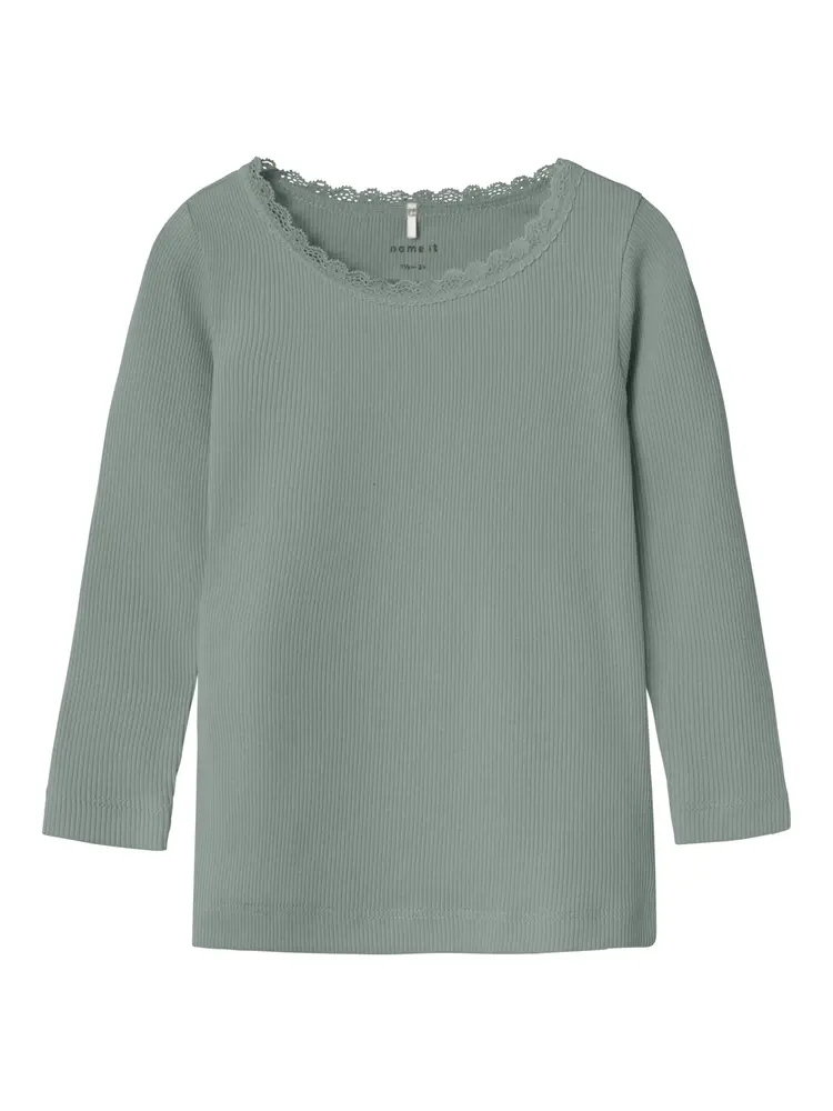 Name It Kab Langærmet Top Slate Gray 110