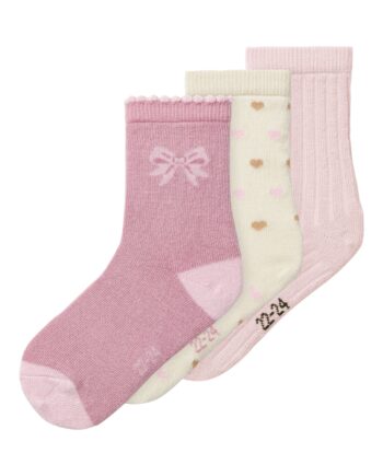 Name It Sille   Pack Strømper Mauve Orchid Summer Sand Corsage 19 21 Cm