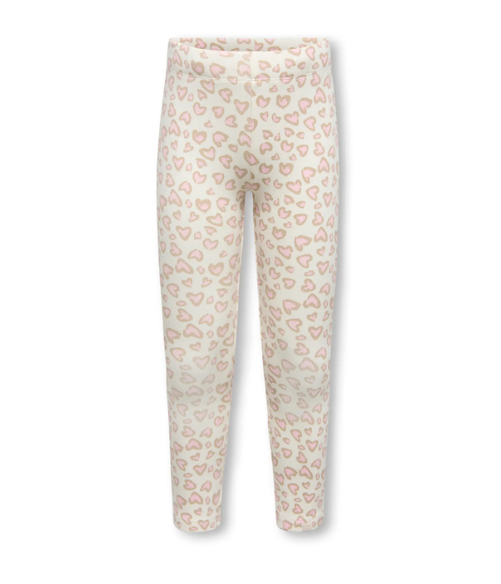 Only Mini Trinny Bsc Leggings Tofu Heart Leo Pale Lilac 92 Cm