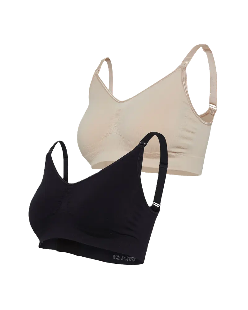 Original Graviditets Og Amme-bh  -pak Beige Sort