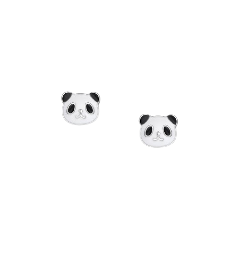 Panda ørestikker Sølv