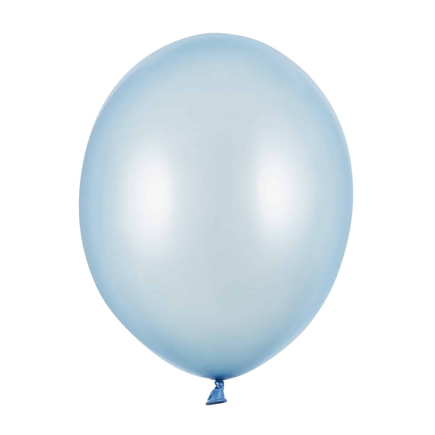 Partydeco Balloner Metallisk Blå 10 Pak
