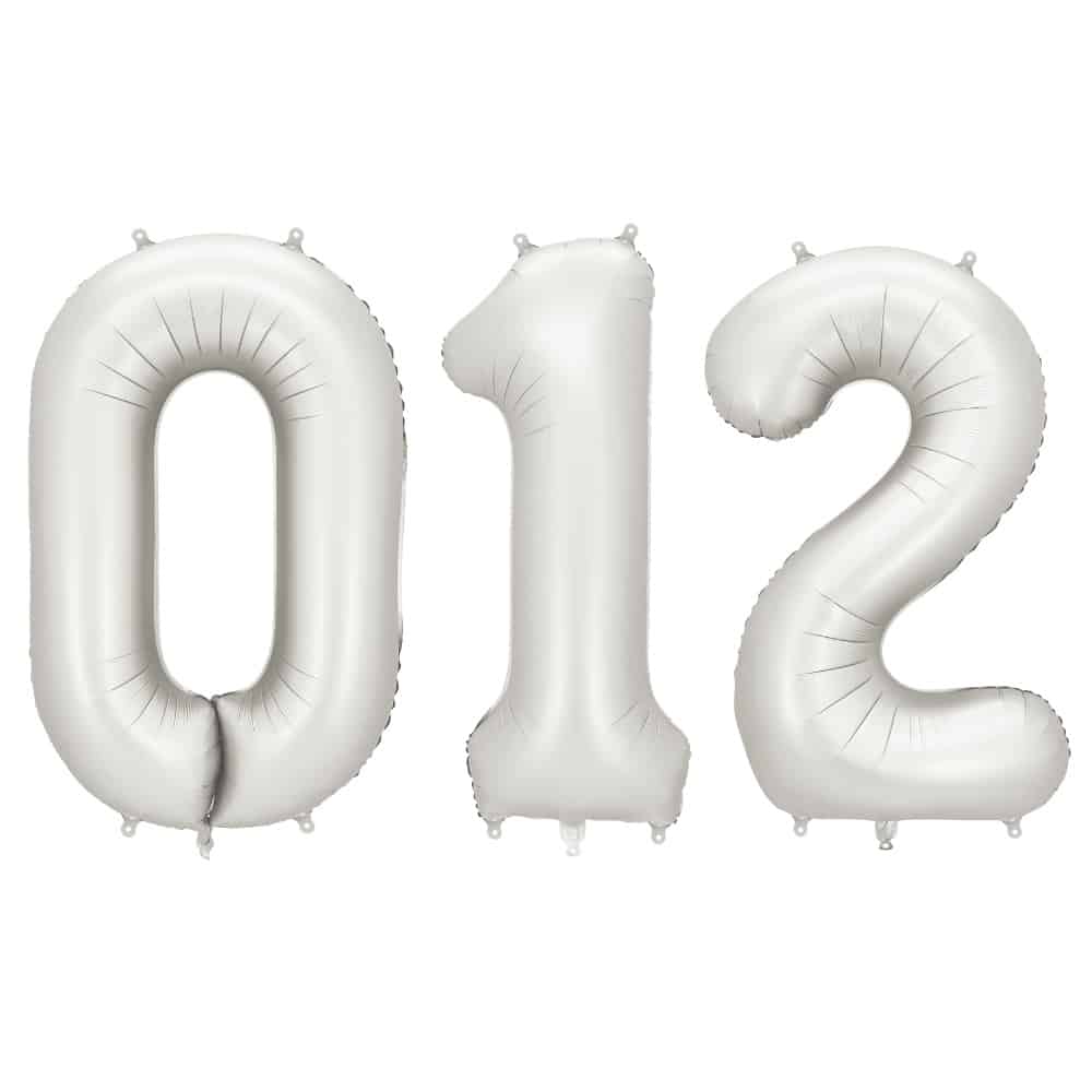 Partydeco Tal Ballon Sølv-