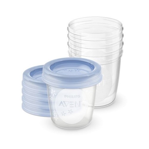 Philips Avent  Bæger Til Opbevaring Af Modermælk    Stk  Med Låg