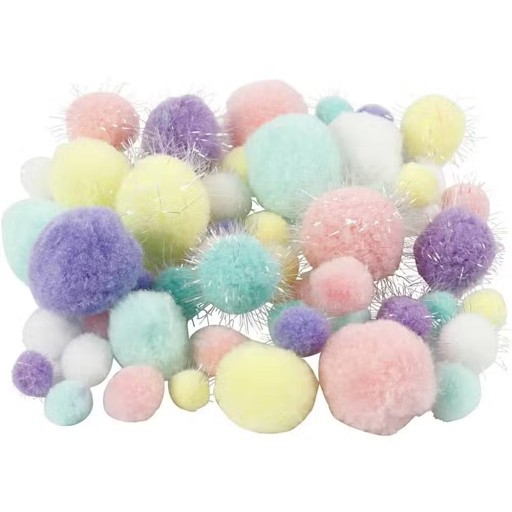 Pomponer Pastel Glitter