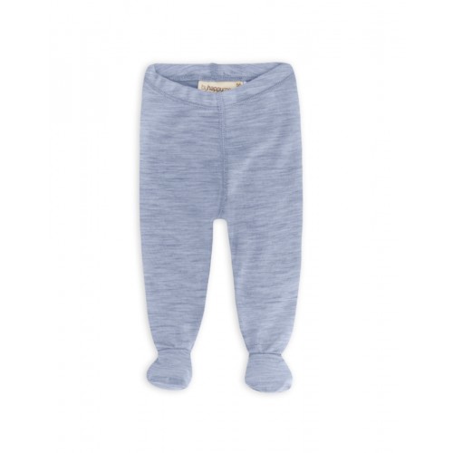 Retro Sparkebuks Med Fod Til Baby 100 økologisk Merino Uld 56 Light Blue Melange