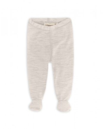Retro Sparkebuks Med Fod Til Baby    100  økologisk Merino Uld Nature Melange 62