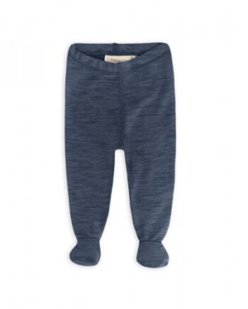 Retro Sparkebuks Med Fod Til Baby    100  økologisk Merino Uld Navy Melange 56